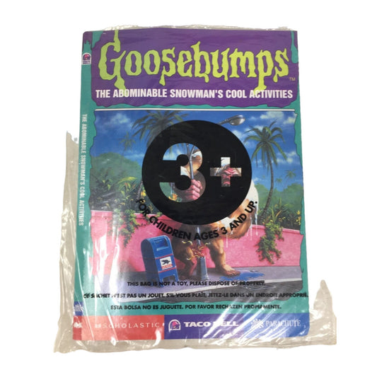 Goosebumps - Vintage Taco Bell Restaurant Toy Books The Abominable Snowman's Cool Activities