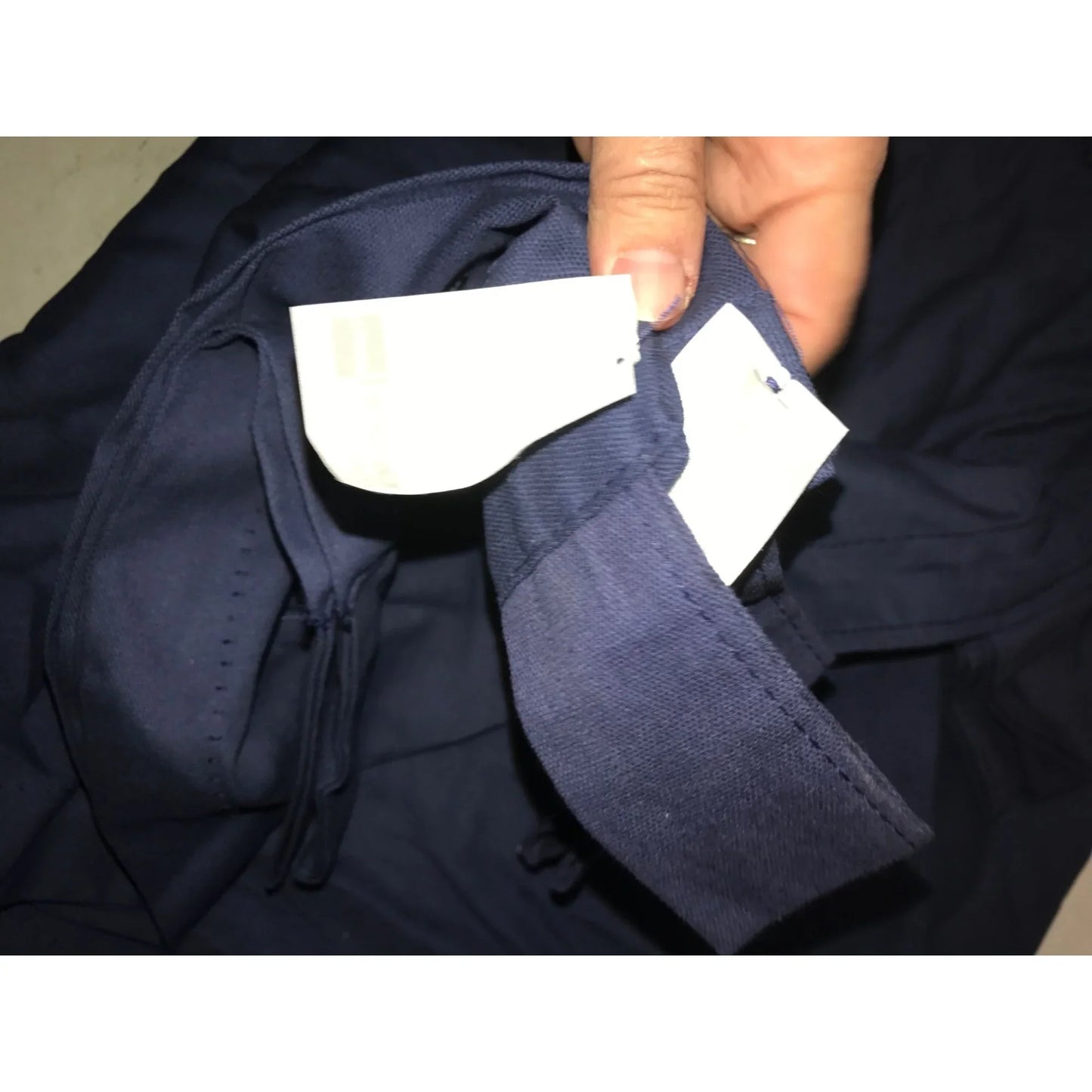 Set of 2 Navy Blue Tabbed Curtains - 84 inches long 40 inches wide - A+ Stuff