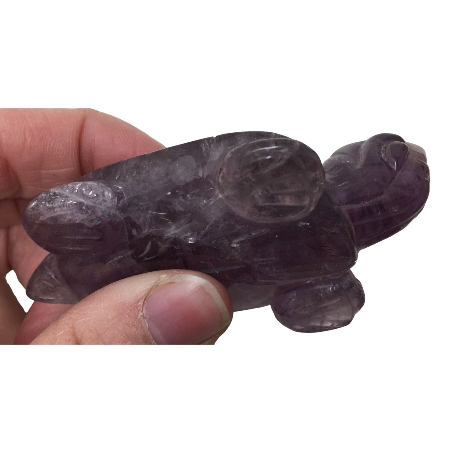 Small Carved Purple Marbled Turtle/Tortoise Figurine