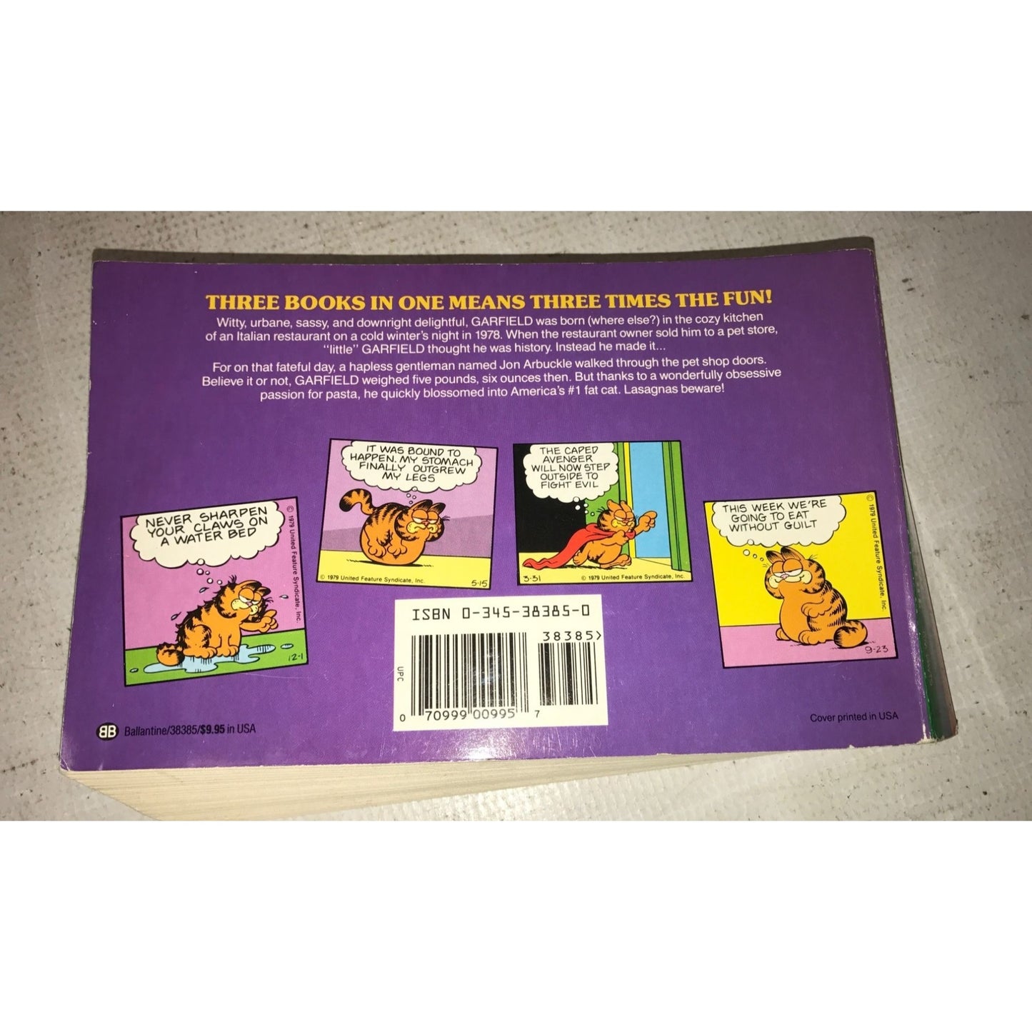 Garfield Fat Cat 3 Pack Vintage Book by Jim Davis