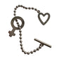 GUCCI Ball and Chain Heart Bracelet with Female Symbol Pendant Charm