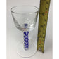 Vintage Blue/Clear Set of 5 Drinking Glasses (About 4" Tall)