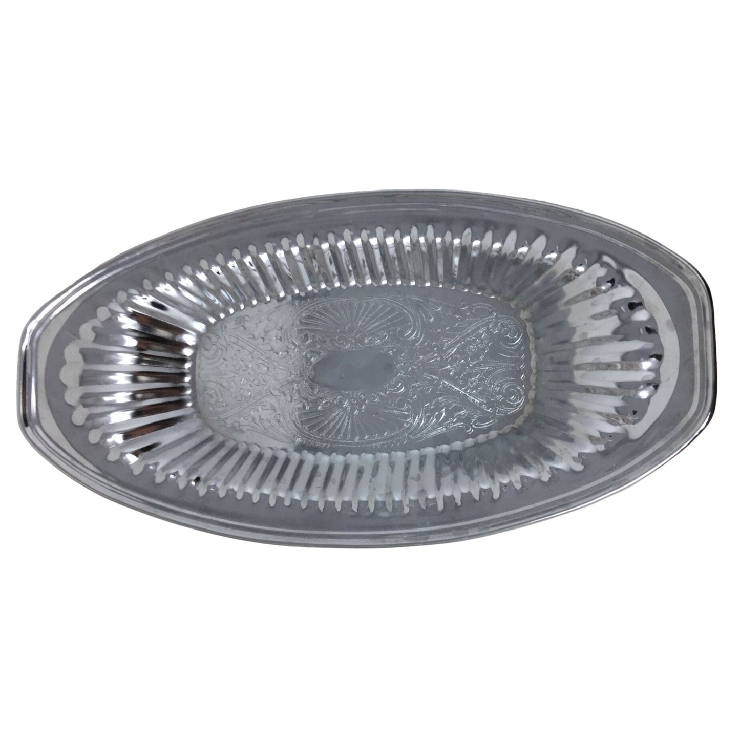 Hellerware Masterpieces of Elegance in Chromium Silver Bread Tray