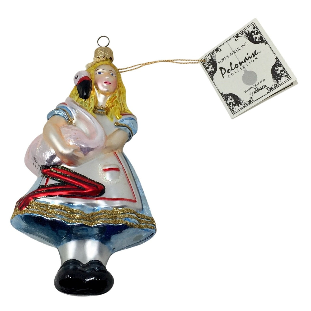 Kurt Adler Polonaise Collection "Alice in Wonderland" ornaments in Crate - Damaged Alice