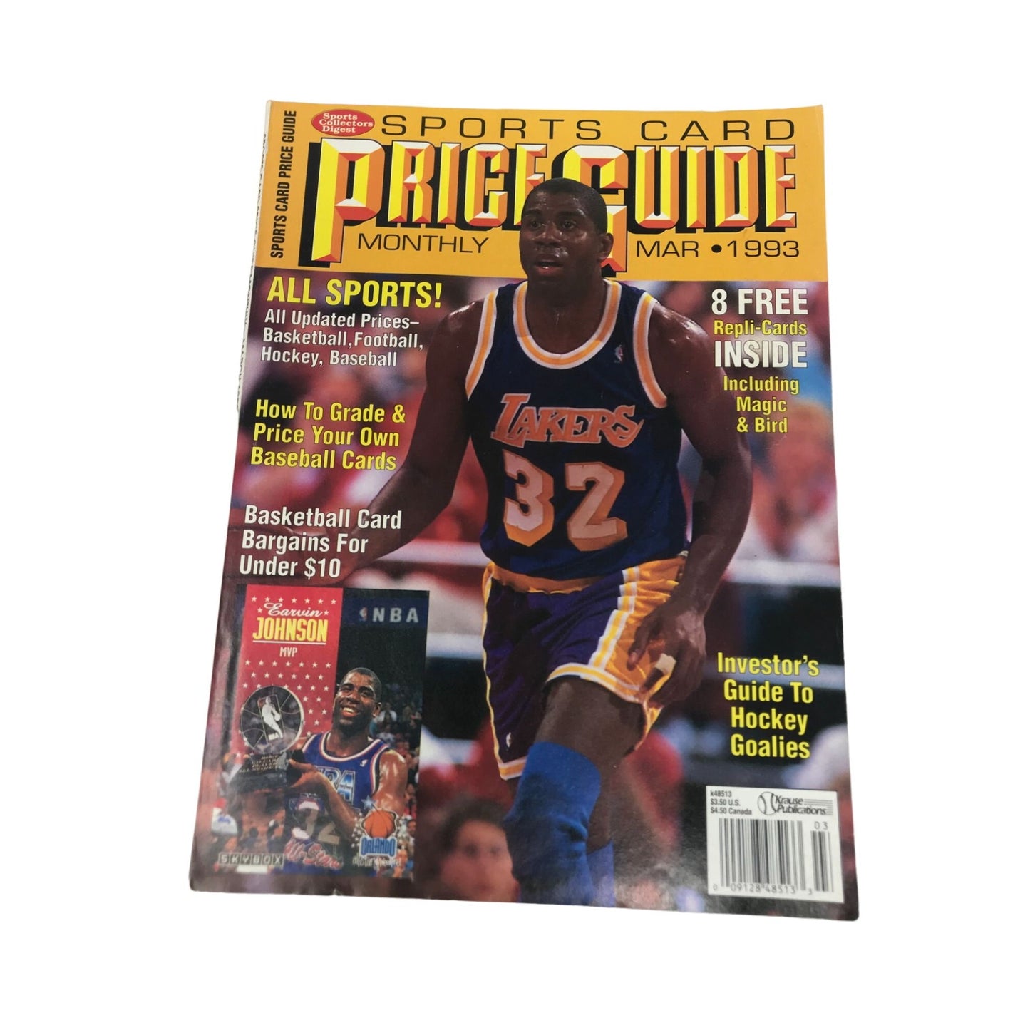 Sports Card Price Guide Monthly #60 March 1993 Earvin Johnson MVP Cover