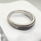 Sterling Silver Wedding Band with Diamonds and Nice Classic Detailing Size 8.25