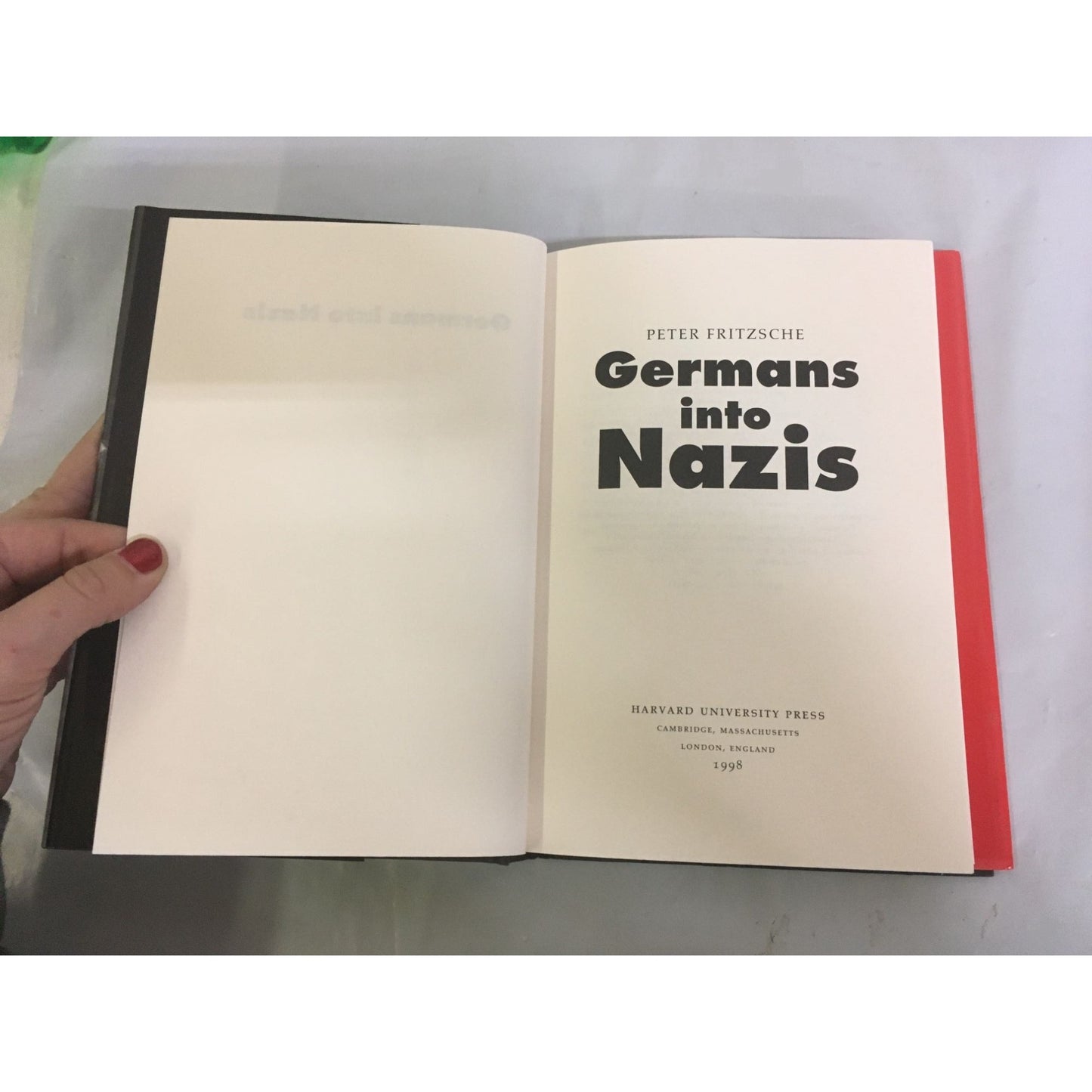 Germans into Nazis by Peter Fritzsche book