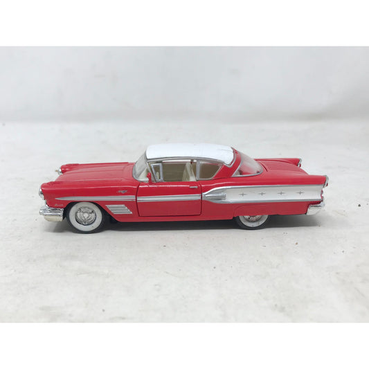 1958 Pontiac Bonneville  (Red) - ROAD CHAMPS American Classic Car 1:43 Die Cast