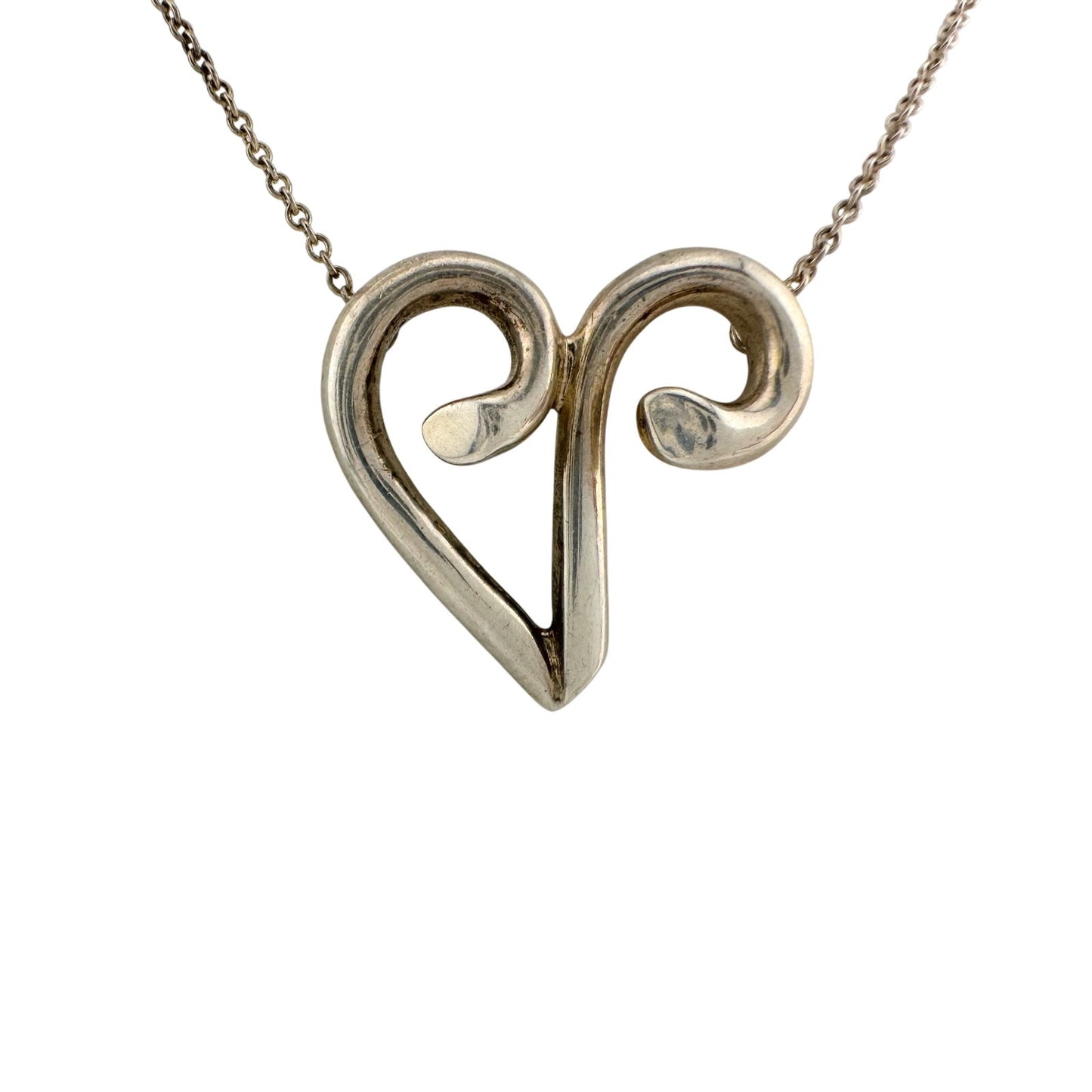 Tiffany & Co Paloma Picasso Aries Zodiac Symbol Necklace in Sterling Silver