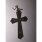 Vintage Silver Tone 1 3/4 Inch Religious Jesus on The Cross Necklace Pendant