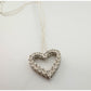 Beautiful Heart Necklace w Natural Diamonds in Illusion Settings