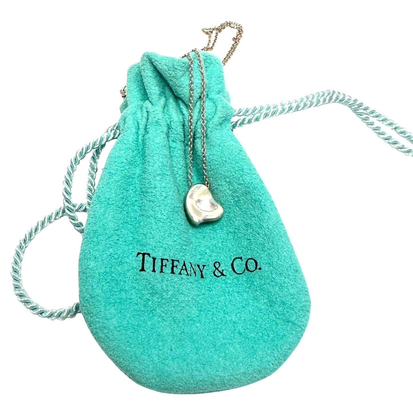 Tiffany and Co Elsa Peretti Full Heart Necklace 16" with Dust Bag Tiffany & Co.  A+ Stuff Necklace with Pendant