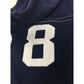 Abercrombie Girls Size Small Cotton Navy Blue Tee Shirt with #8 on it