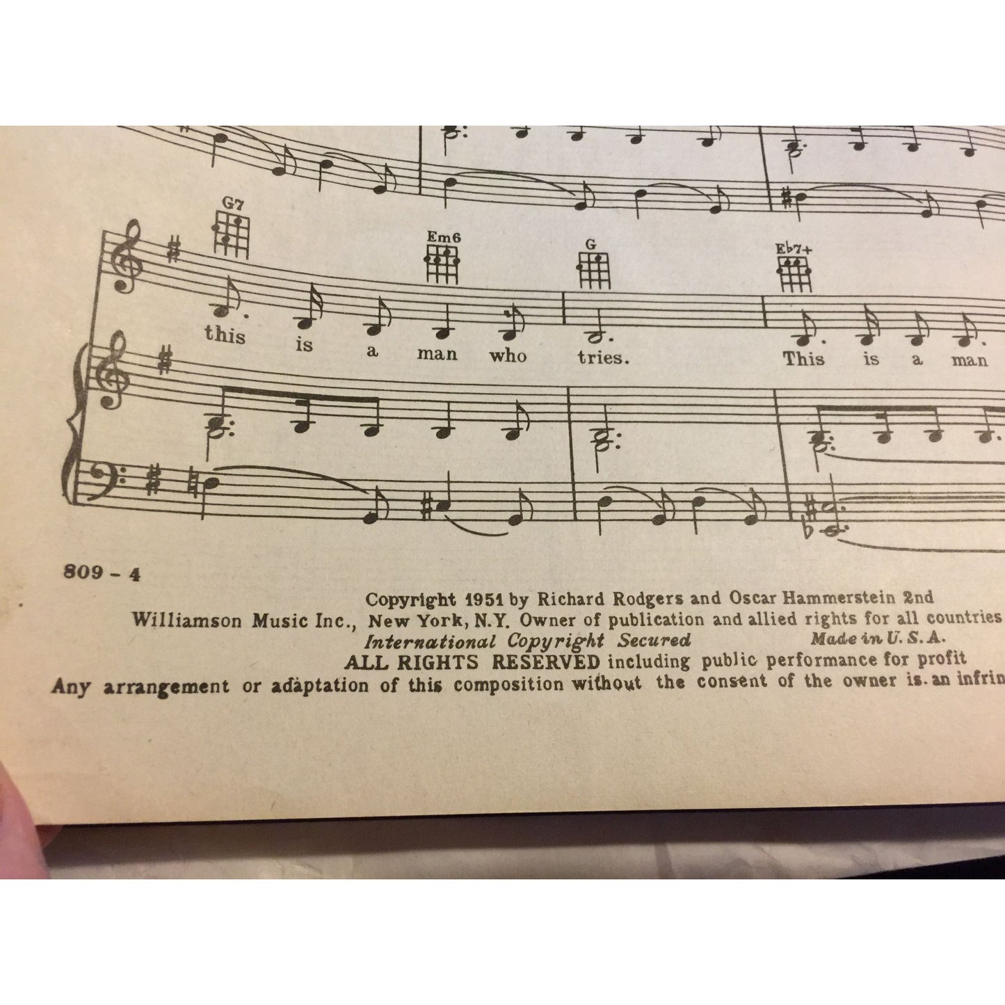 Vocal Selection by Richard Rodgers The King and I Sheet Music Songbook for Piano