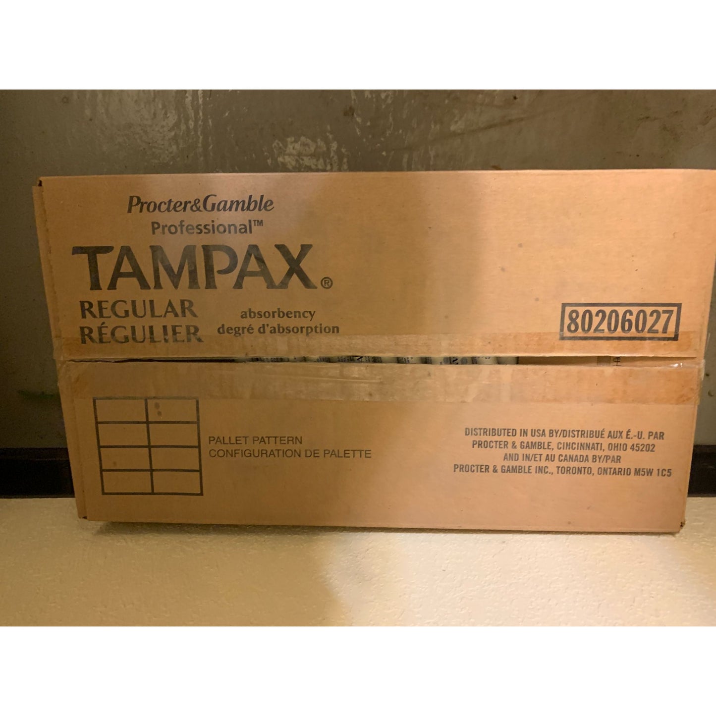 Tampax Regular Absorbency Bathroom Vending Machine Tampons (Partial Case)