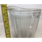 Vintage Antique Ekco Chicago Clear Glass Ribbed Juice Cocktail Pitcher