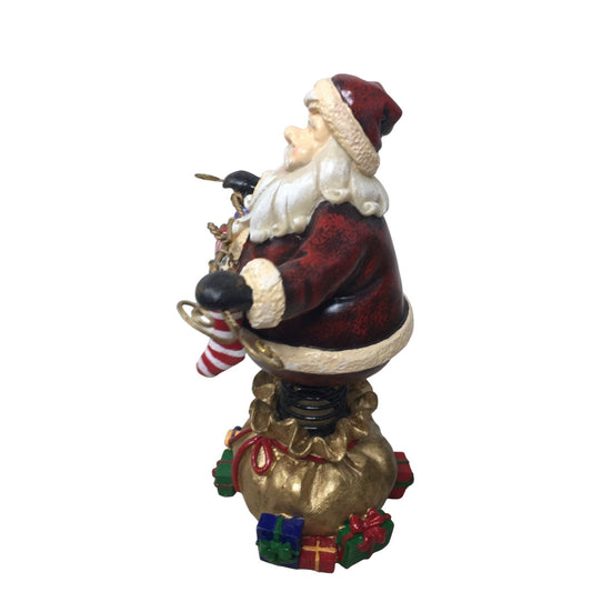 Nostalgic Santa Figurine with Stockings and Presents- Moves