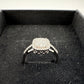 Eye-catching  1/4 Carat Natural Diamond Ring Illusion Set in Sterling Silver - Size 7 -  Beautiful!