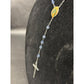 Vintage Religious Rosary with Virgin Mary and Jesus Medal and Blue Clear Beads