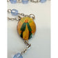 Vintage Religious Rosary with Virgin Mary and Jesus Medal and Blue Clear Beads