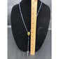 Vintage Religious Rosary with Virgin Mary and Jesus Medal and Blue Clear Beads