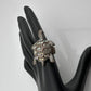 Vintage Costume Jewelry  Owl, Dolphin and Turtle Rhinestone Animal Rings (missing Stones)