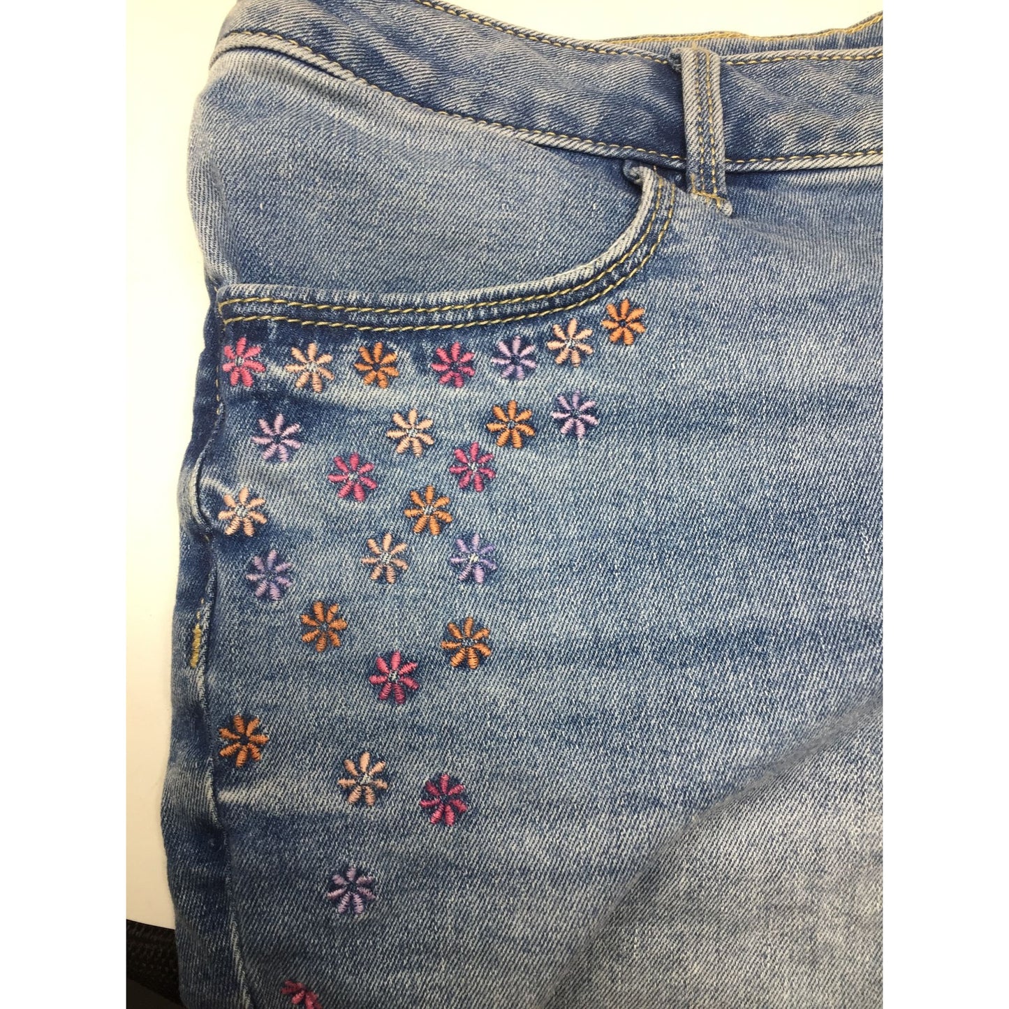 SO Size 14 Plus Girls Adjustable Denim Shorts with Pockets