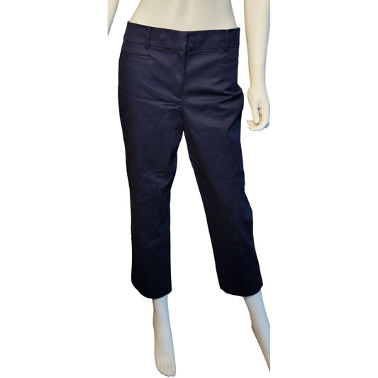 Women's TALBOTS the perfect crop Navy blue dress pants size 8