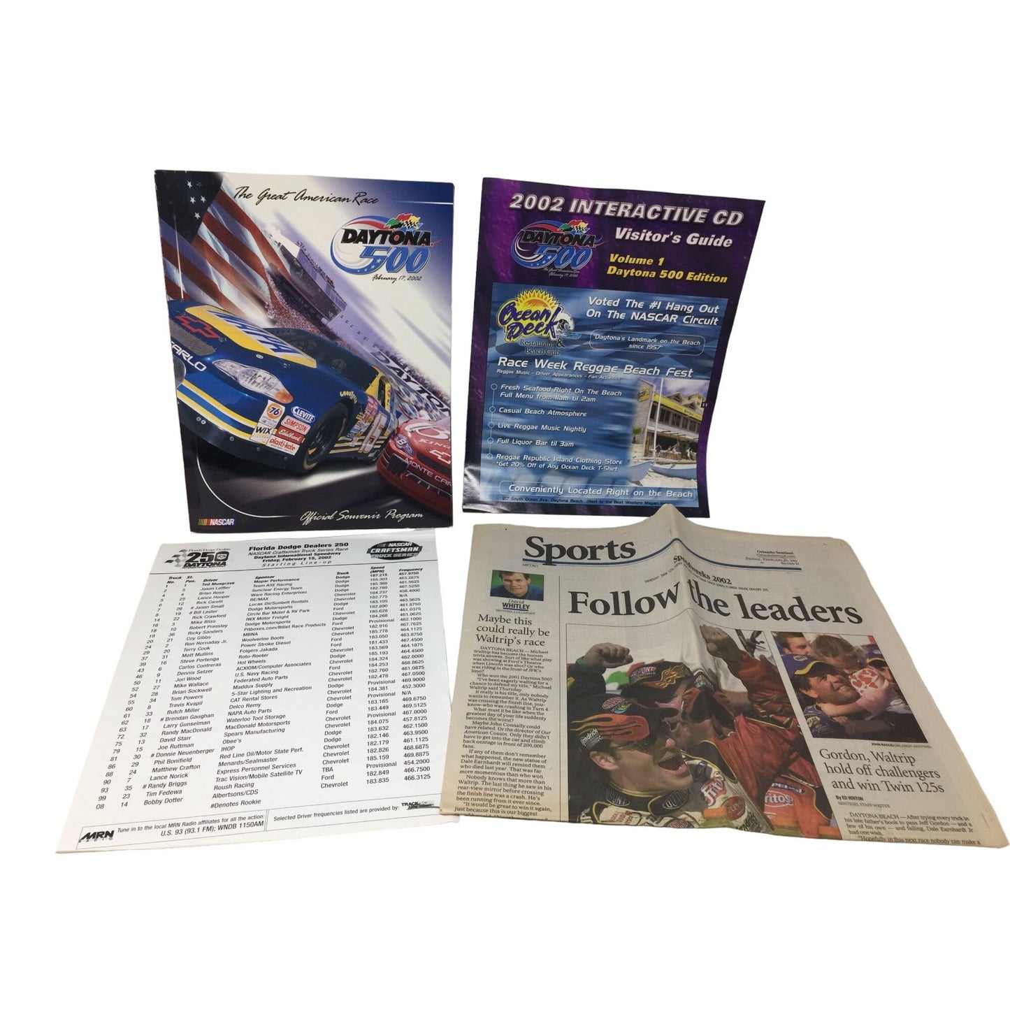 Vintage 2002 Daytona 500 Souvenir Program Bundle Original Plastic Sleeve