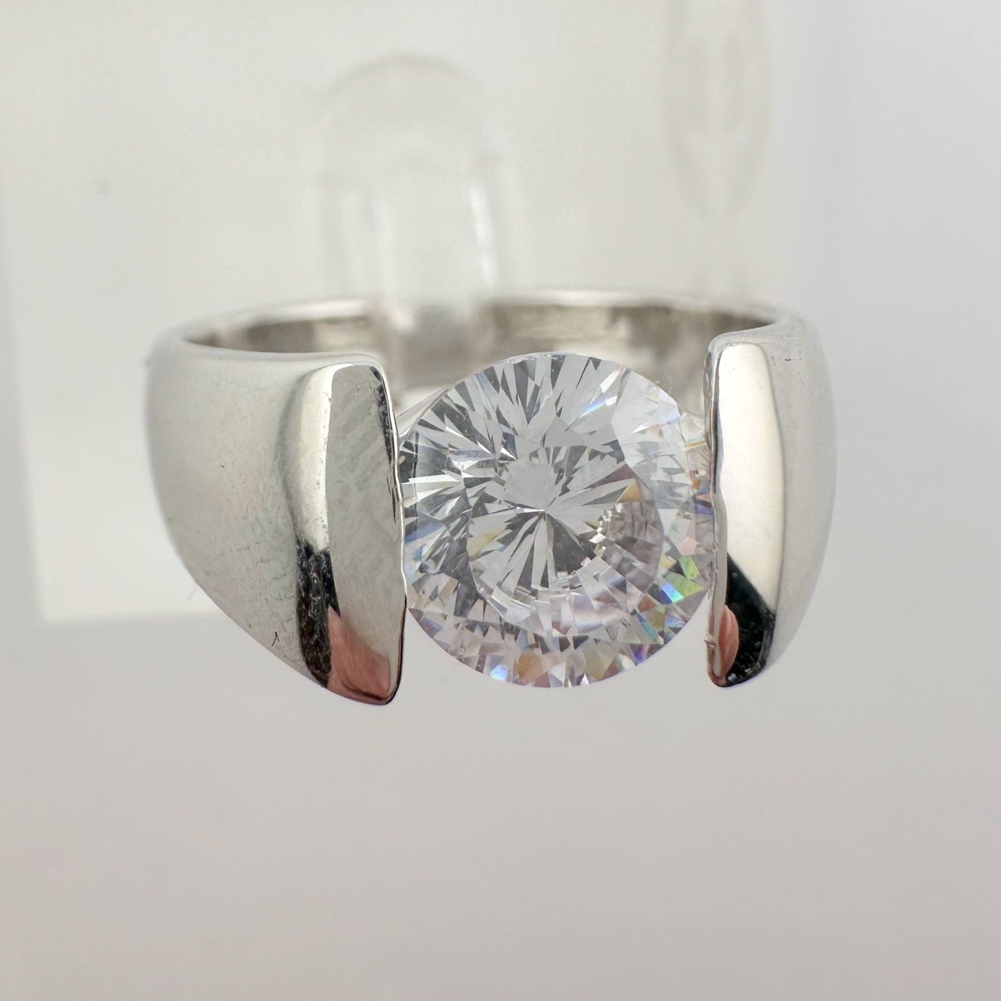 Shimmering and Beautiful 2.00 Carat DiamondLite Solitaire Ring  - Sterling Size 6.5