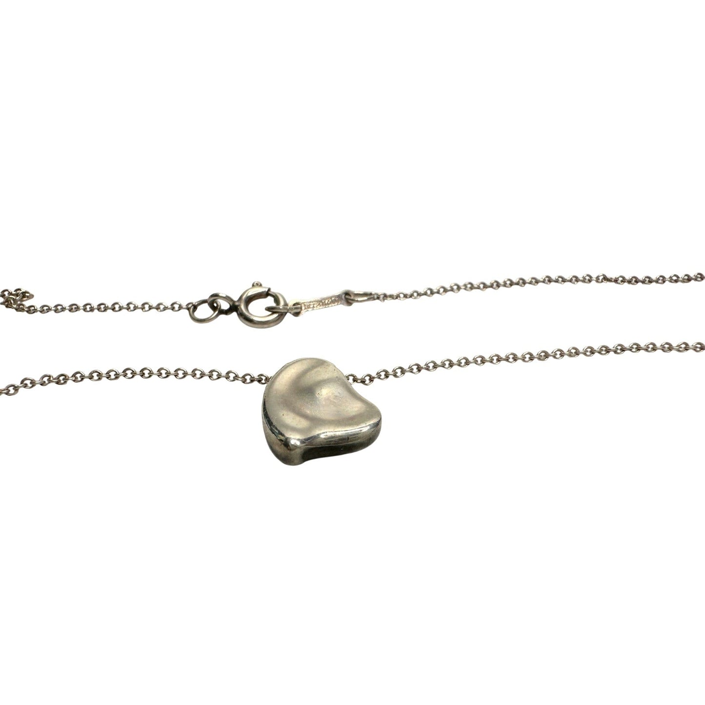 Tiffany and Co Elsa Peretti Full Heart Necklace 16" with Dust Bag Tiffany & Co.  A+ Stuff Necklace with Pendant