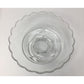 Vintage Clear Glass Footed Serving Bowl with Ruffled Rim