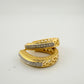 Beautiful Diamond Hoop Earrings - Sterling SIlver w Gold Overlay & Lattice Back