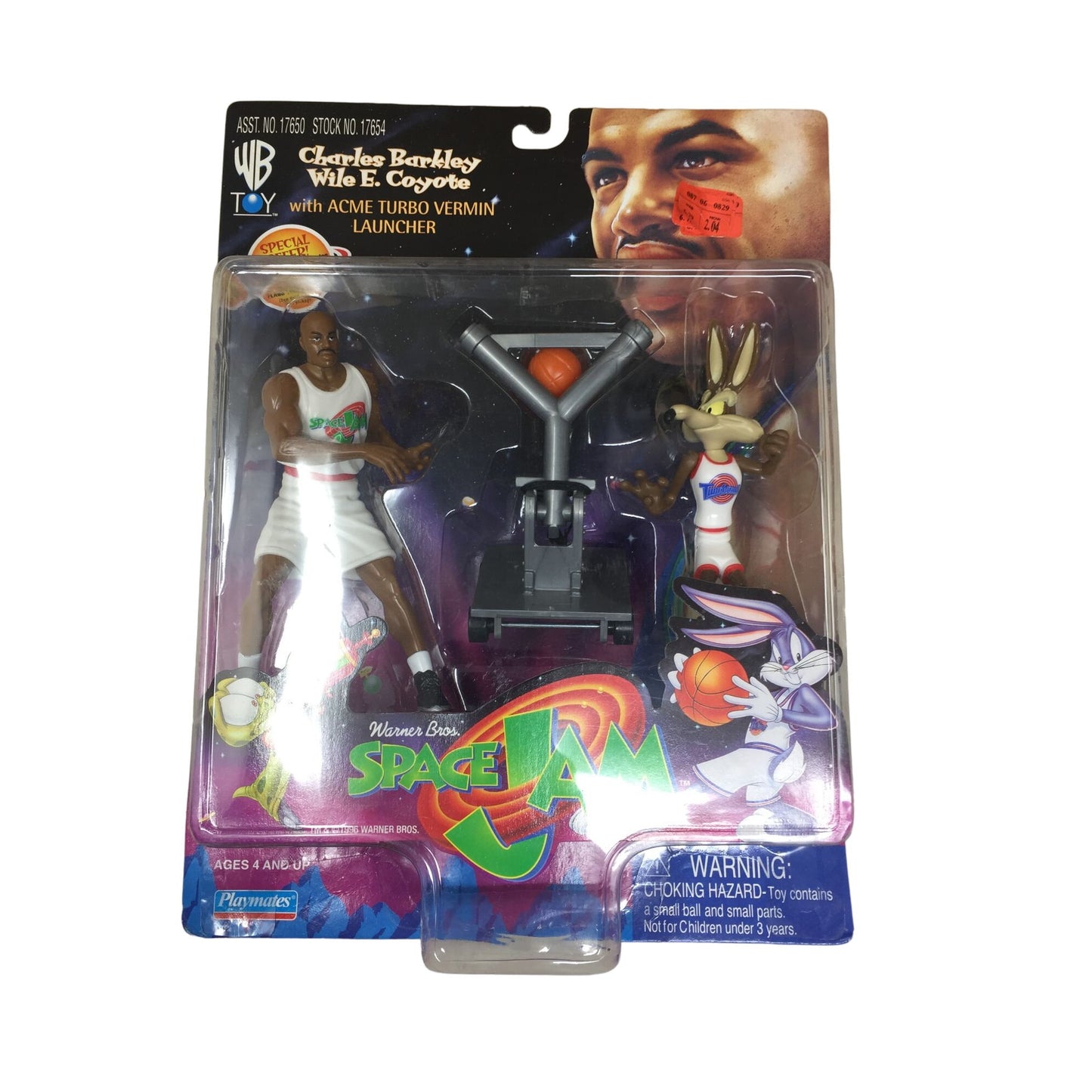 Space Jam Charles Barkley Wile E Coyote with Acme Turbo Vermin Launcher