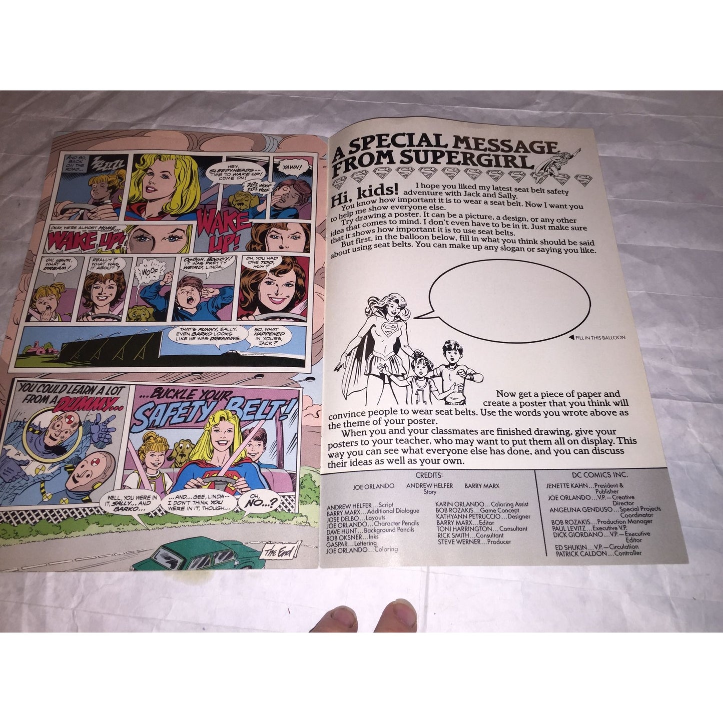 American Honda Presents DC Comics SUPERGIRL Vintage Comic Book