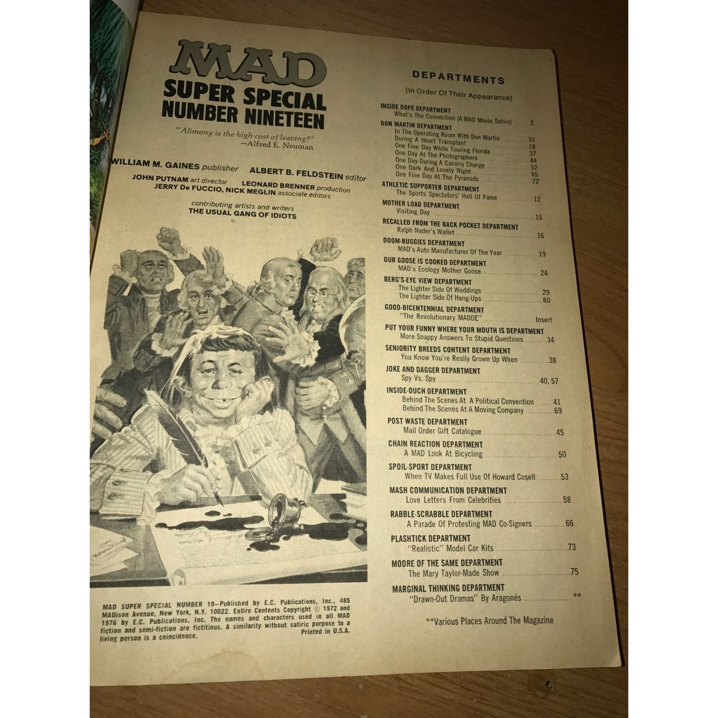 Vintage MAD Magazine Super Special Edition Number 19