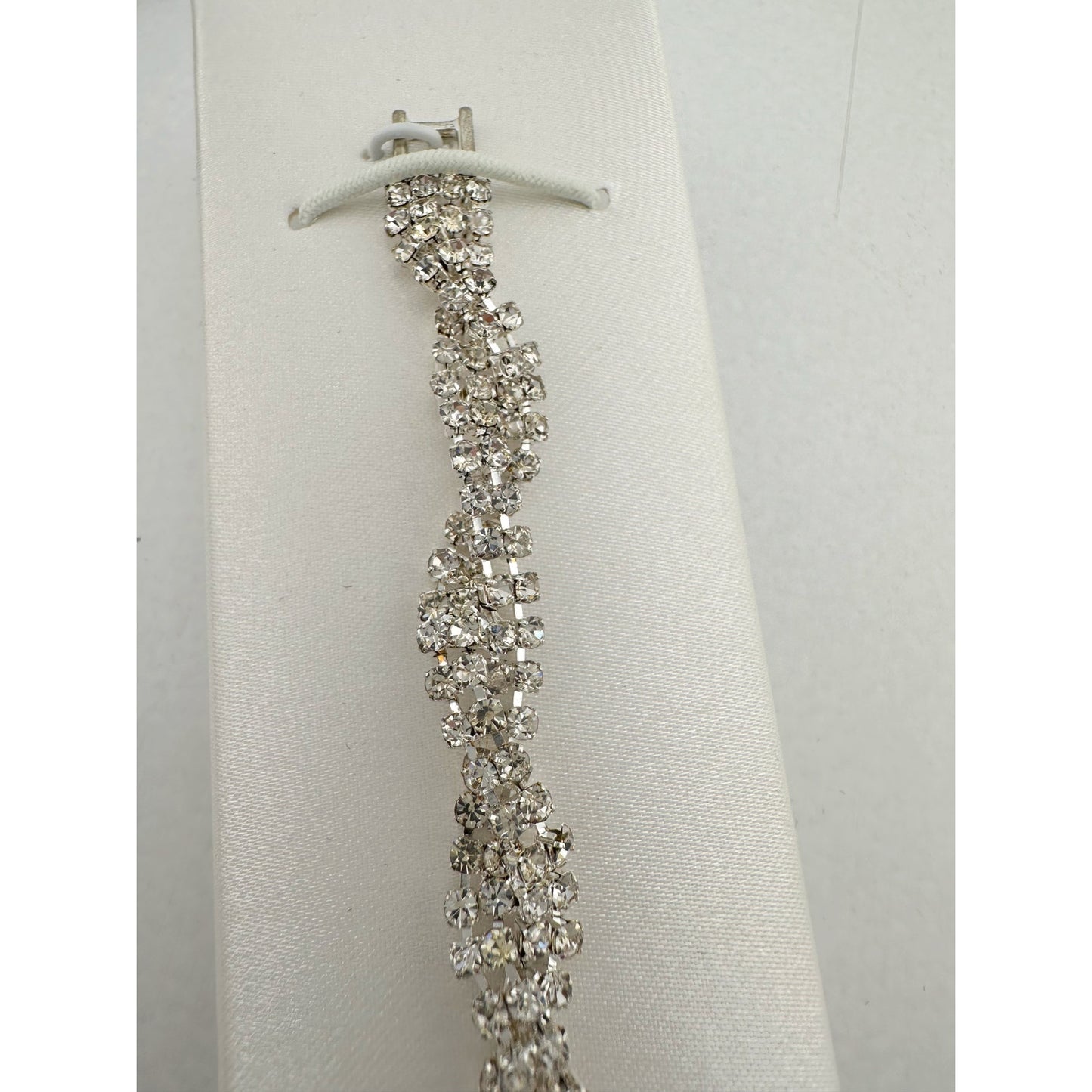 Friedman Jewelers Shimmering White Crystal Fashion Bracelet In Box