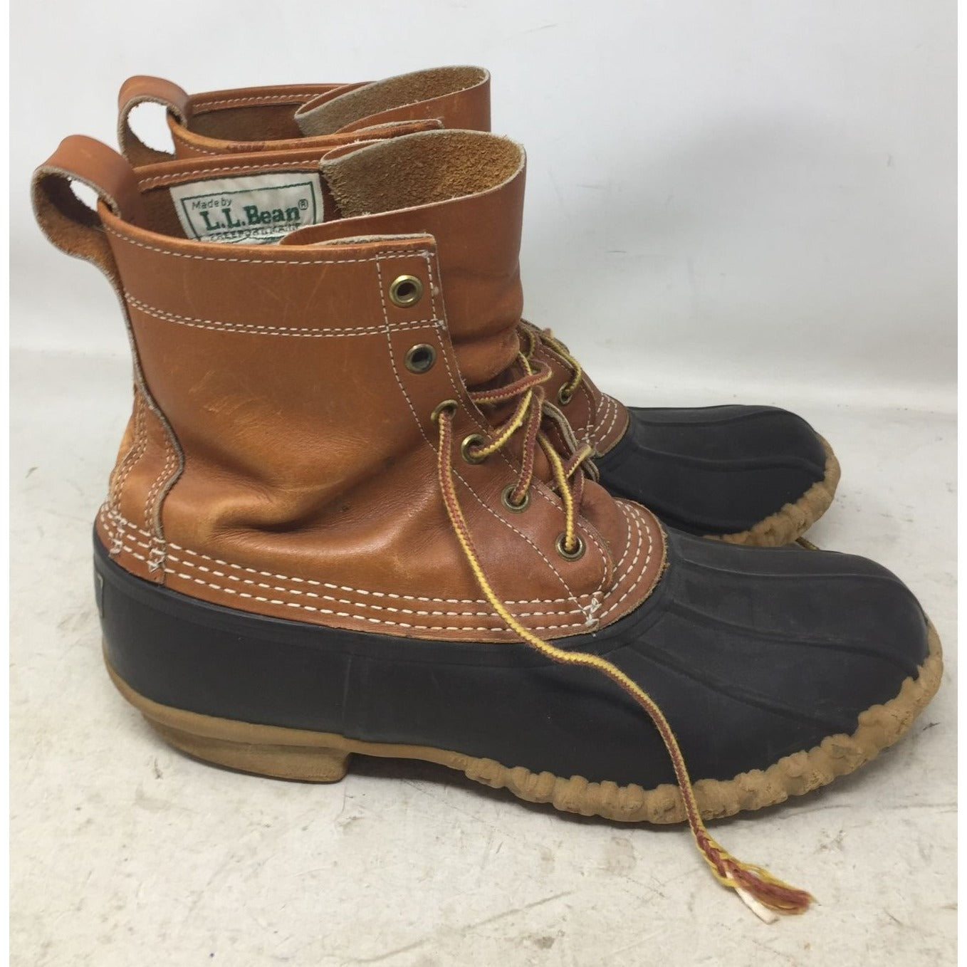 Womens L.L. Bean Brown Lace up Ankle Boots "Maine Hunting Shoe" Size 8