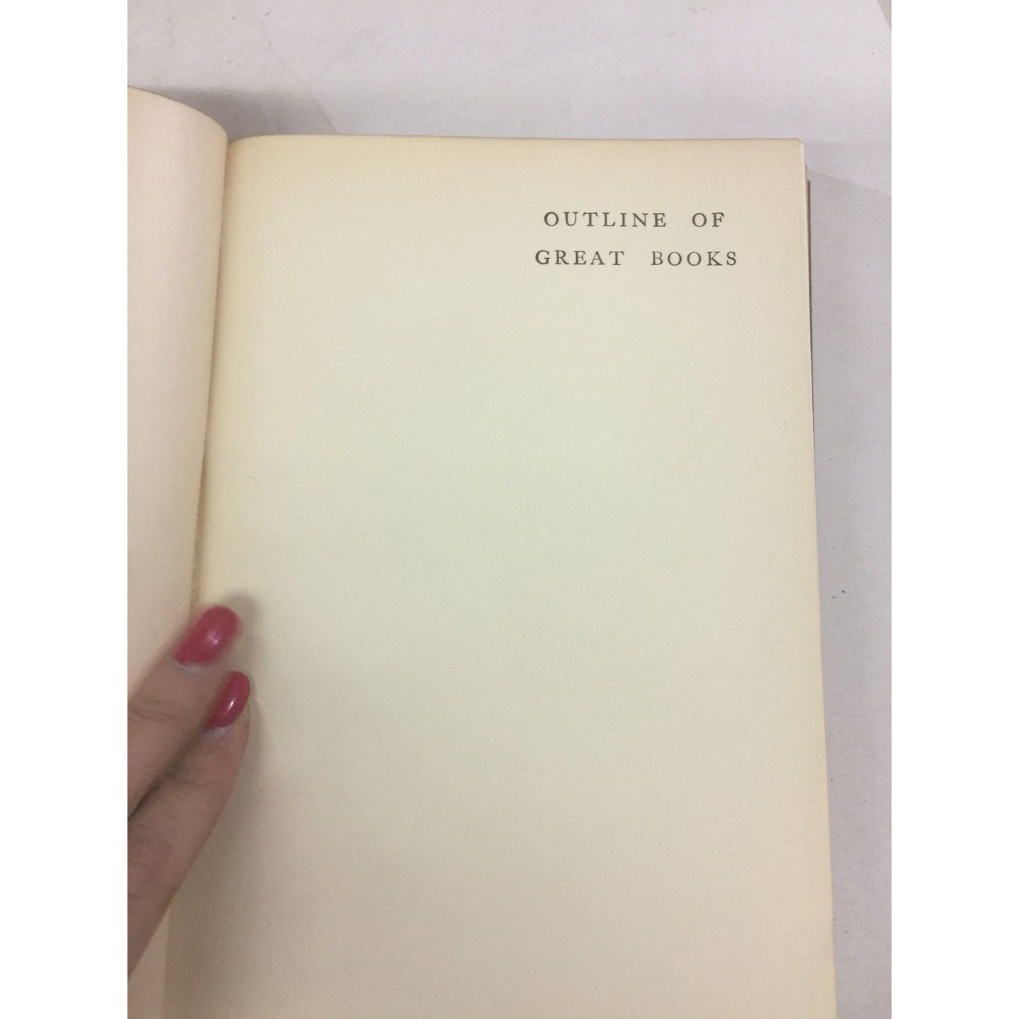 Outline of Great Books Hardcover Vintage book