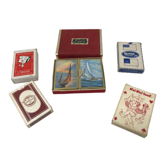 Vintage Playing Cards- Campbell's, Justen, Cards that Talk, Plastic Coated Duratone, Etc...