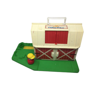 Vintage Fisher Price Little People Play Family Farm Barn Toy