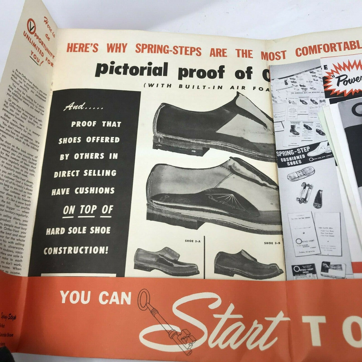 RARE 1950s 1960's Ortho-Vent Spring Step Shoes Salesman Package