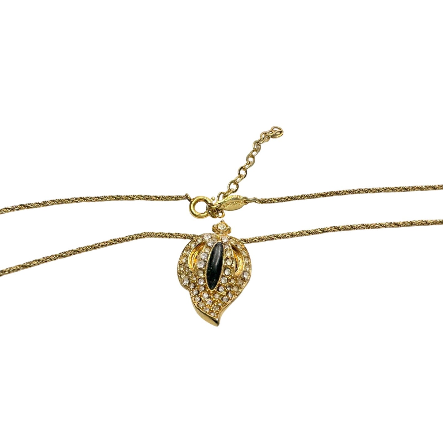 Christian Dior Germany Vintage Gold-Plated Leaf Necklace