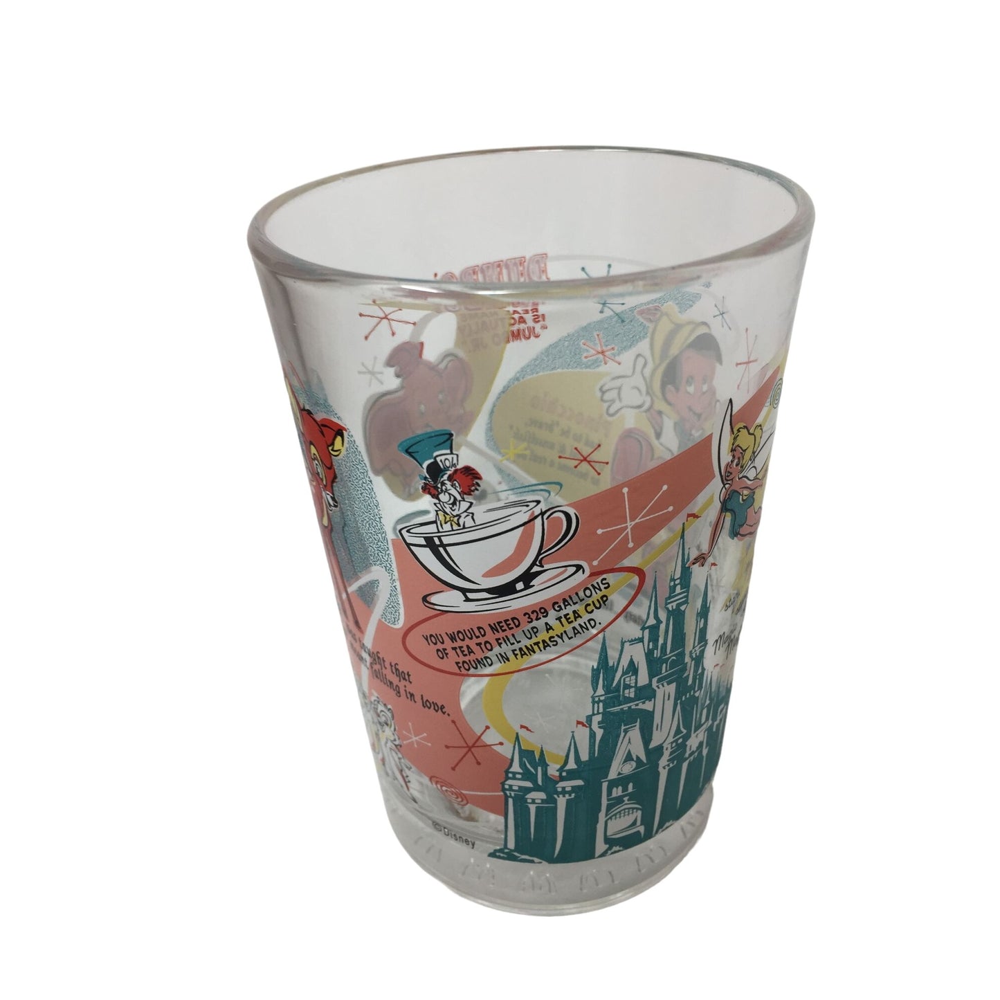 Vintage Walt Disney Land 100 Years of Magic Drinking Glass