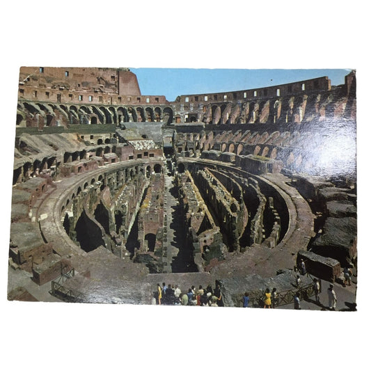 Vintage Collectible Roma Inside the Colosseum Souvenir Post Card