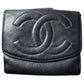 CHANEL Caviar Black Leather Bifold Wallet