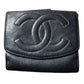 CHANEL Caviar Black Leather Bifold Wallet