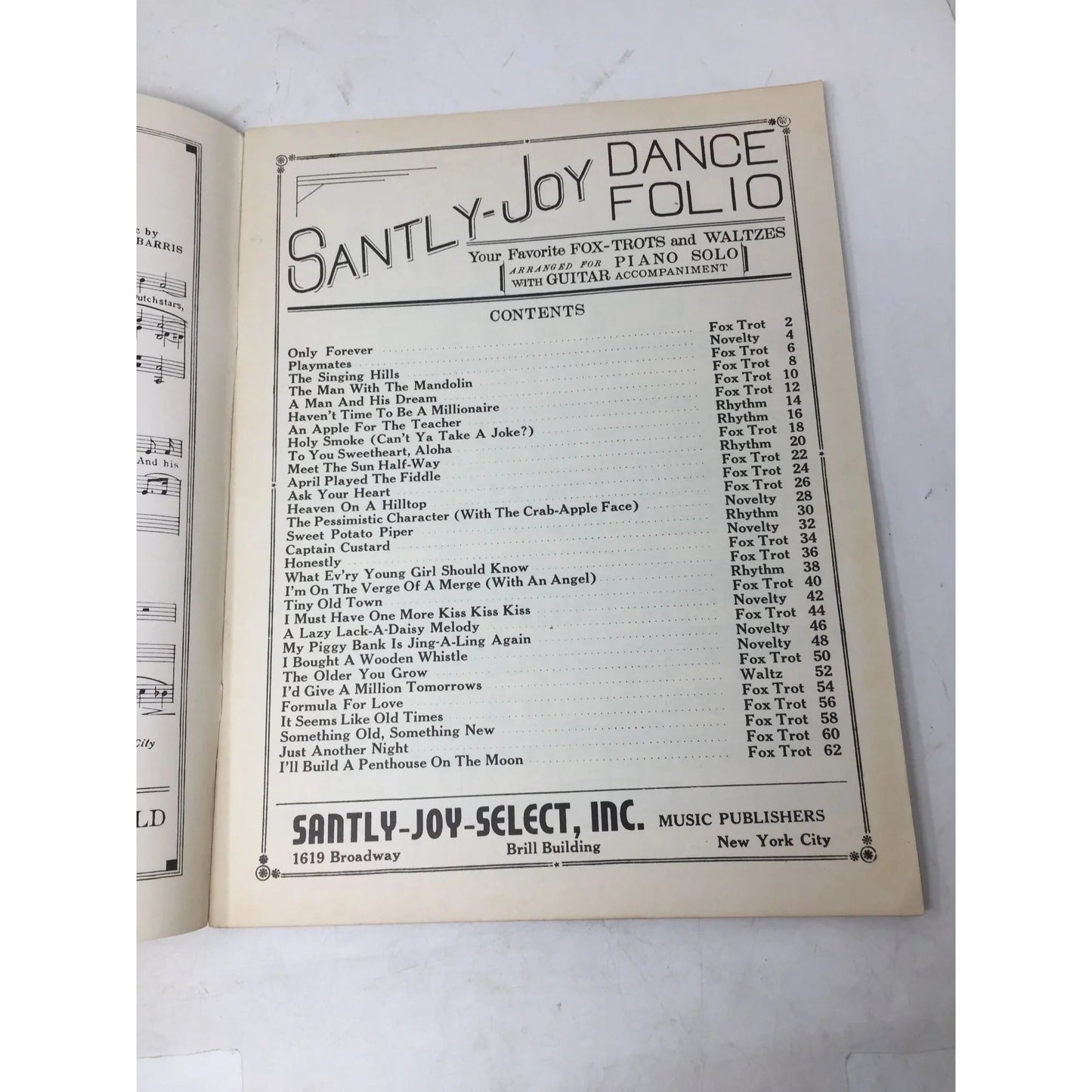6th All New Select Dance Folio Vintage Sheet Music book - A+ Stuff - SHEET MUSIC - A+ Stuff