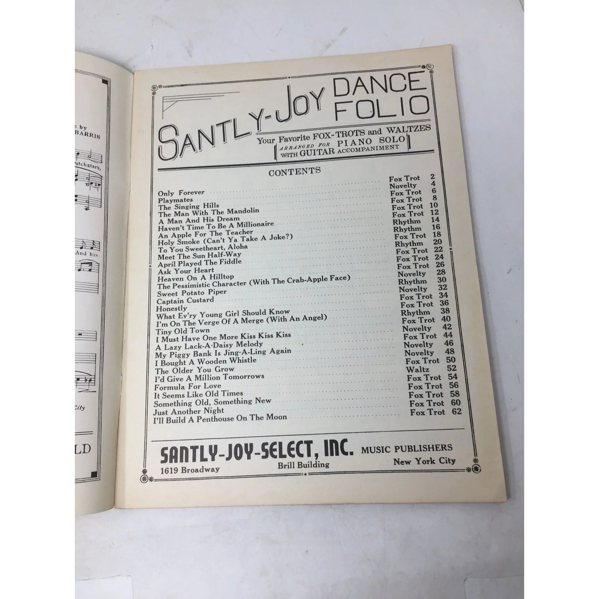 6th All New Select Dance Folio Vintage Sheet Music book - A+ Stuff - SHEET MUSIC - A+ Stuff