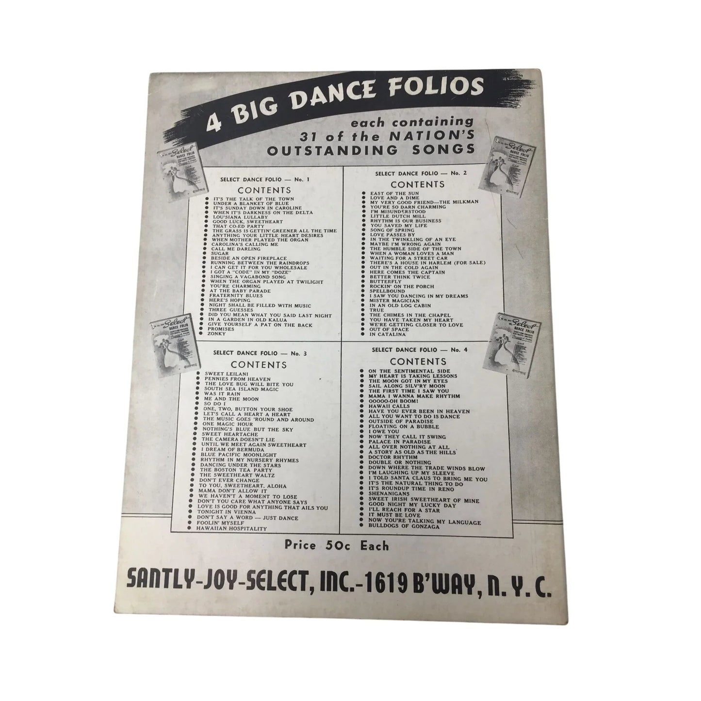 6th All New Select Dance Folio Vintage Sheet Music book - A+ Stuff - SHEET MUSIC - A+ Stuff